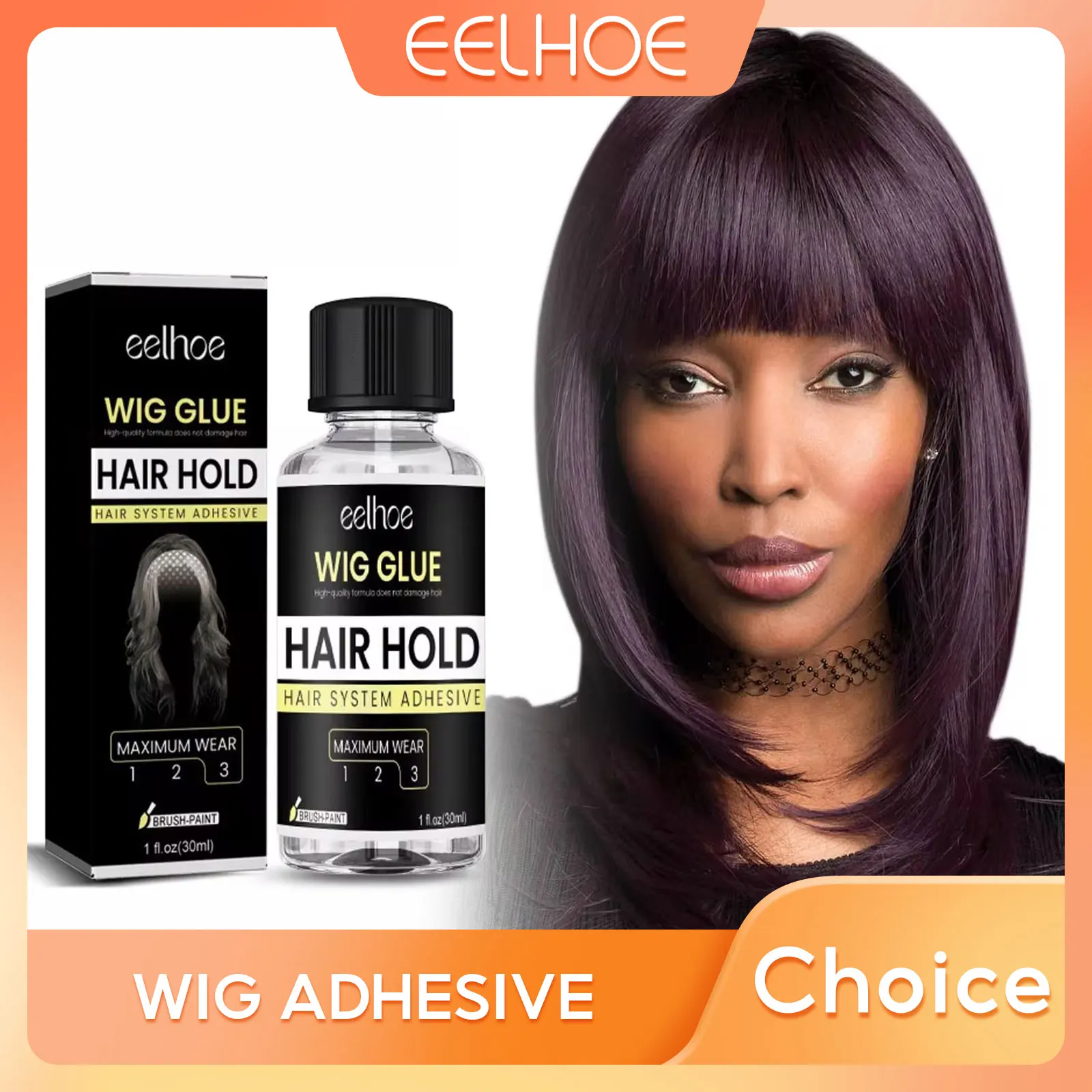 Wig Glue Waterproof Hair Replacement Adhesive Hair Curtain Hairline Covering Liquid Quick Drying Invisible Bonding Wig Tool