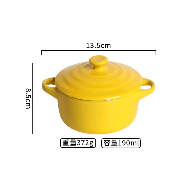 Ceramic Tableware Set Waterproof Stew Pot Ceramic Soup Pot with Lid Binaural Stew Household Children&rsquo;s Bird&rsquo;s Nest Steamed Egg Special Bowl