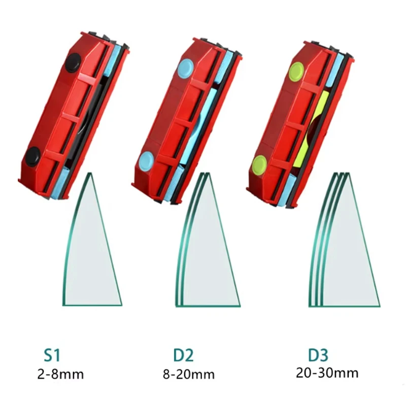 Magnetic Window Cleaner 2-8mm 8-20mm 20-30mm Multi-Option Double Glass Wiper for Cleaning Glass Windows Tool High-Rise Home Car 1