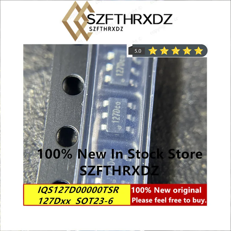 

100% NEW ORIGINAL IQS127D00000TSR SOT23-6 Marking：127Dxx SOT-23-6 IQ Switch - ProxSenseTM Series