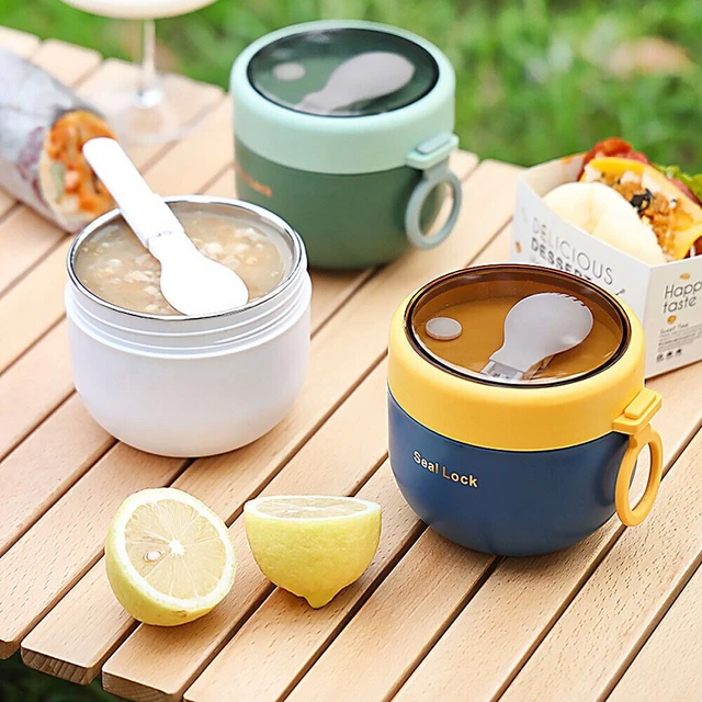 Insulated Soup Bowl Vacuum Container Steel Box Insulated Food Box Food  Spoon Stainless Steel Lunch Food Box - AliExpress