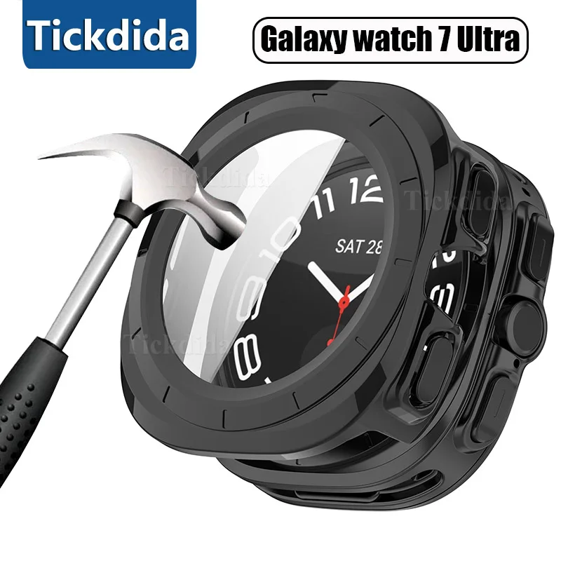 Galaxy Watch 7 Ultra Protective Case & All-Inclusive Tempered Glass Screen Protector