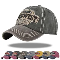 Amazon Vintage WILDWEST Embroidered baseball Cap Western embroidered cap washed to make old visor 1