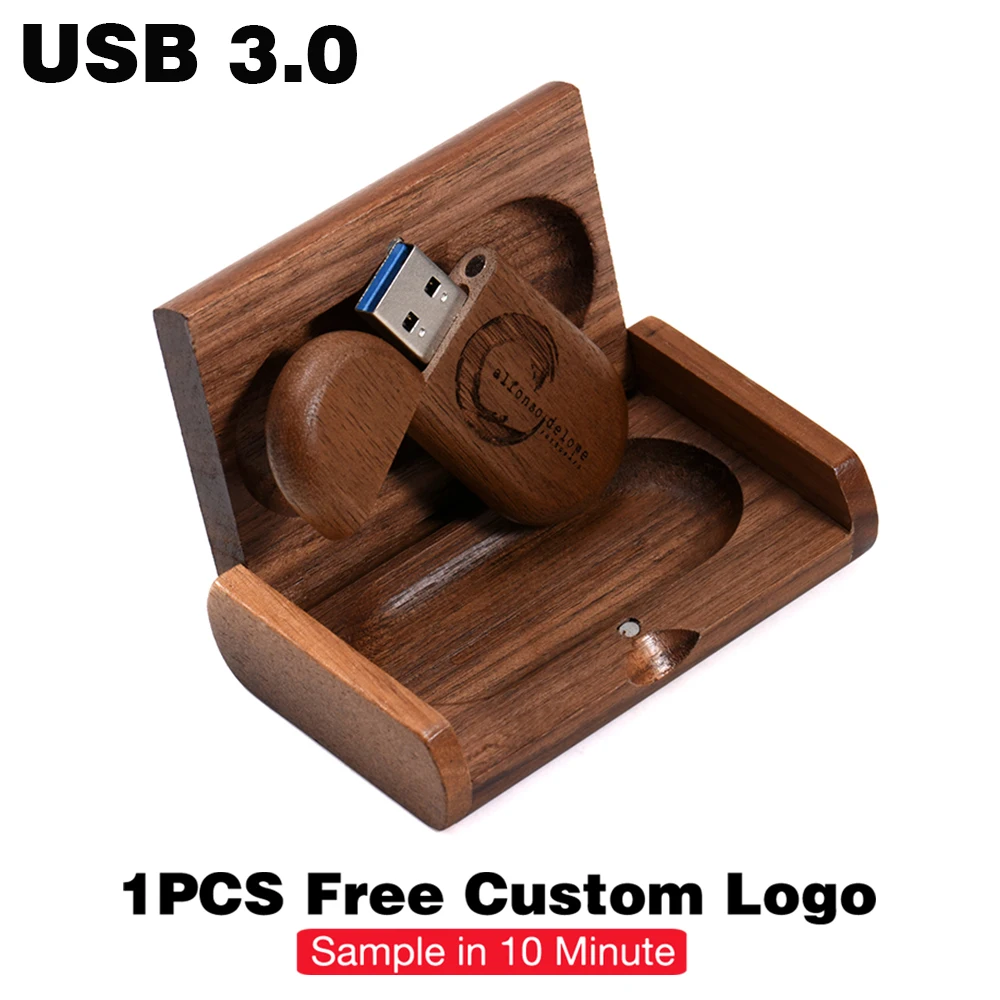 Wedding Gift Box USB 3.0 Flash Drive Free Logo Wooden High Speed Memory Stick 64GB/32GB/16GB/8GB/4GB Real Capacity flash drive
