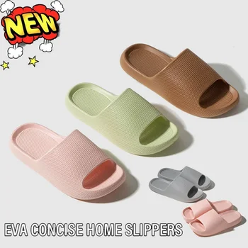 Summer New hot Indoor Casual EVA Women's Slippers Home Soft Sole Anti-Slip thick-soled Bathroom Slippes fashion Man's Flip-Flop