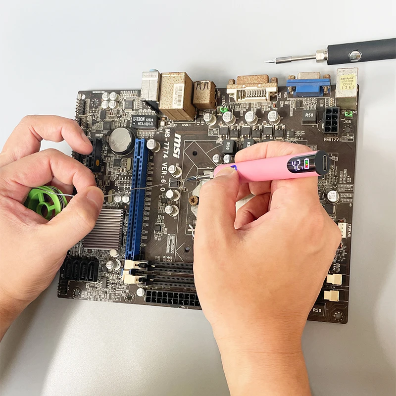 1 szt. 510 Mini zestaw lutownicy - regulowane napięcie i przenośna konstrukcja - idealny do projektów DIY, naprawy elektroniki za pomocą USB 6 1 szt. 510 Mini zestaw lutownicy - regulowane napięcie i przenośna konstrukcja - idealny do projektów DIY, naprawy elektroniki za pomocą USB 6