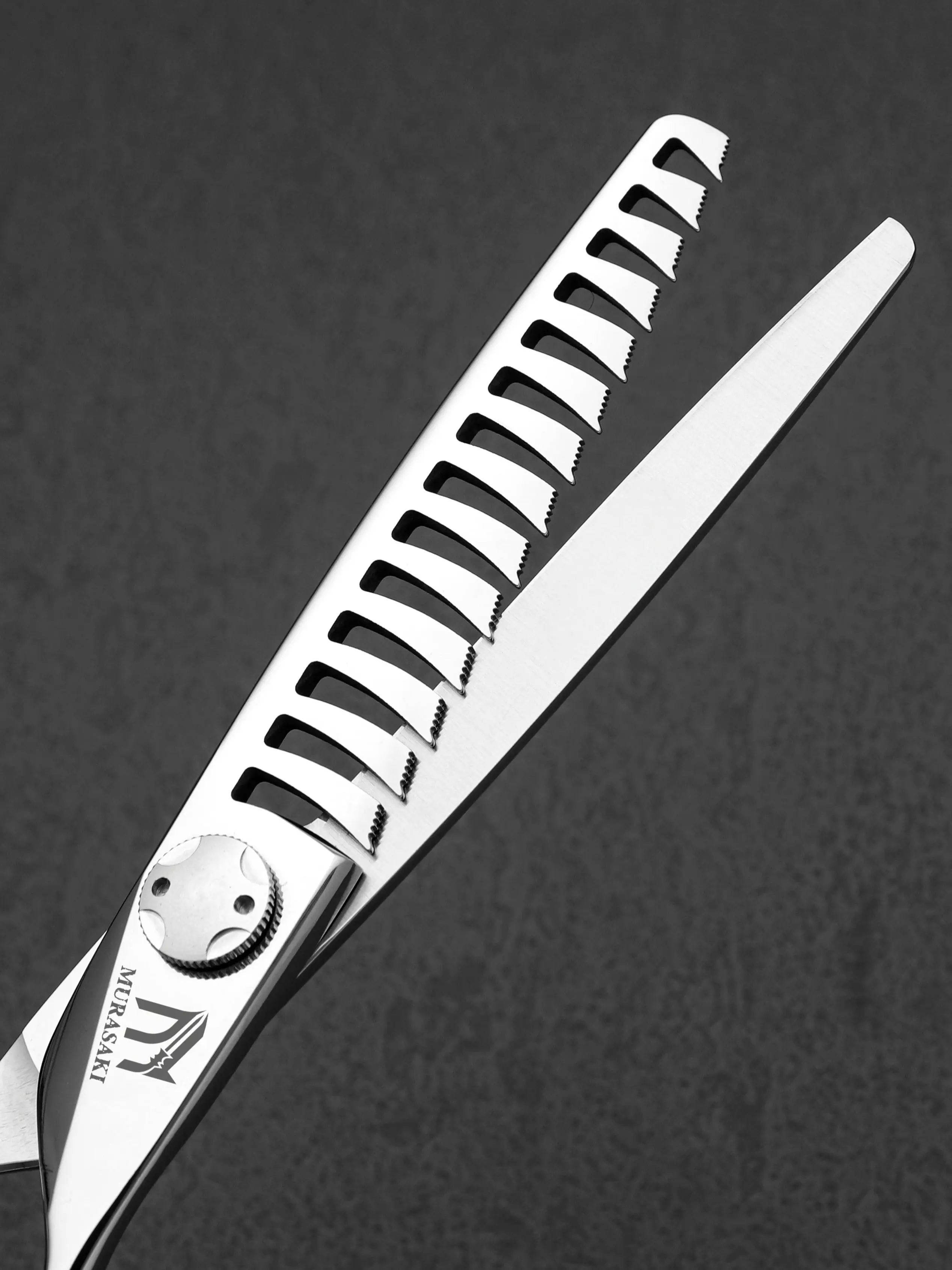 MURASAKI 6 Zoll professionelle Friseurschere, japanisches Friseurzubehör aus 440C-Stahl, extrem feine Effilierschere – Detail 34
