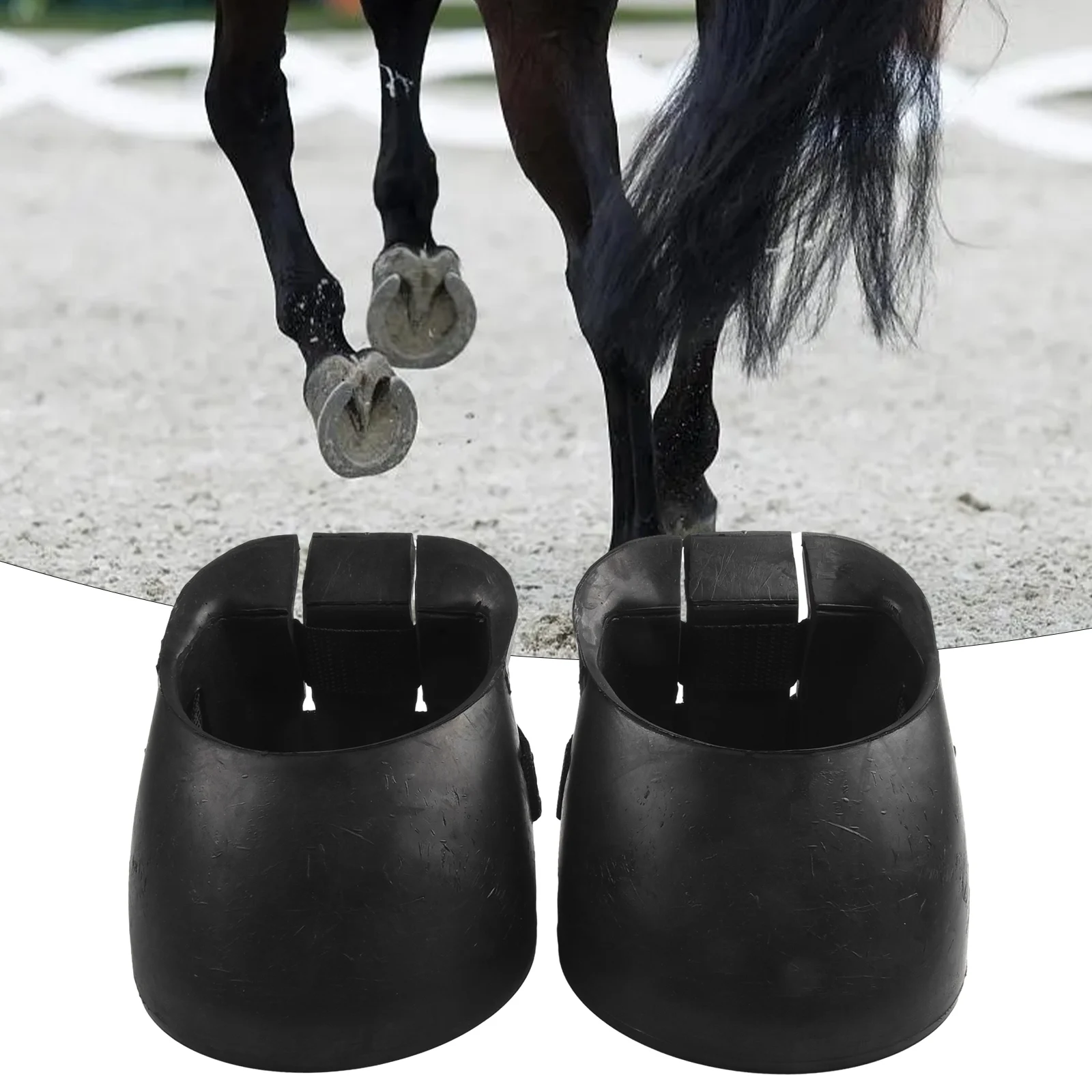 Sharplace Bottes de Sabot de Cheval Housse de Protection Robuste pour l'extérieur Isoler l'eau Sale Protecteur de Sabot équin Confortable Protection des Chevaux, s