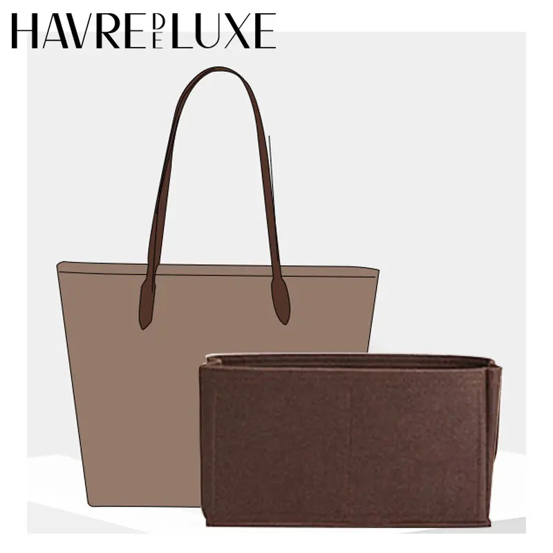 HAVREDELUXE Bag Organizer Felt For Coach Tote Bag City30 Purse Insert Inner Liner Storage Bag Middle Bag Lining Bag Bag Support