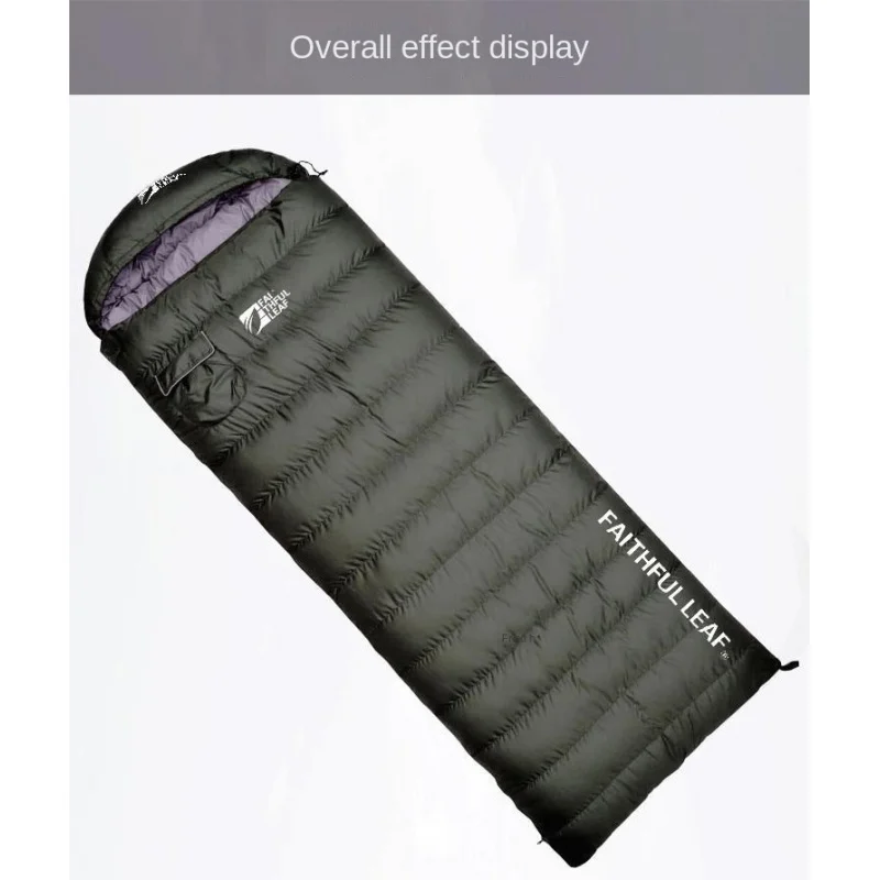 Zhiqiu Winter Army Green Super Light Outdoor Adult Duck Goose Travel Camping Warm Can Match Double down-Filled Sleepin