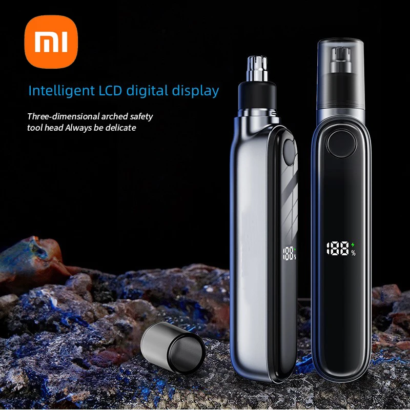 2024 NEW XIAOMI Electric Nose Hair Trimmer 13000rpm Intelligent LED Digital Display With Double-edged Blade Trimmer For Nose