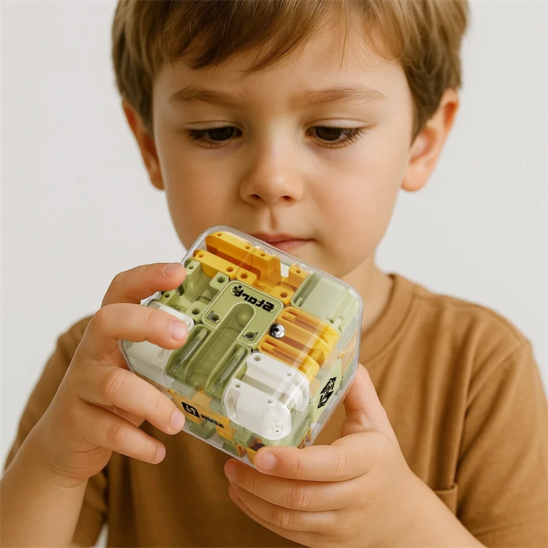 3D Maze Magic Cube Six-sided Transparent Puzzle Speed Cube Toys For Children Educational Birthday Party