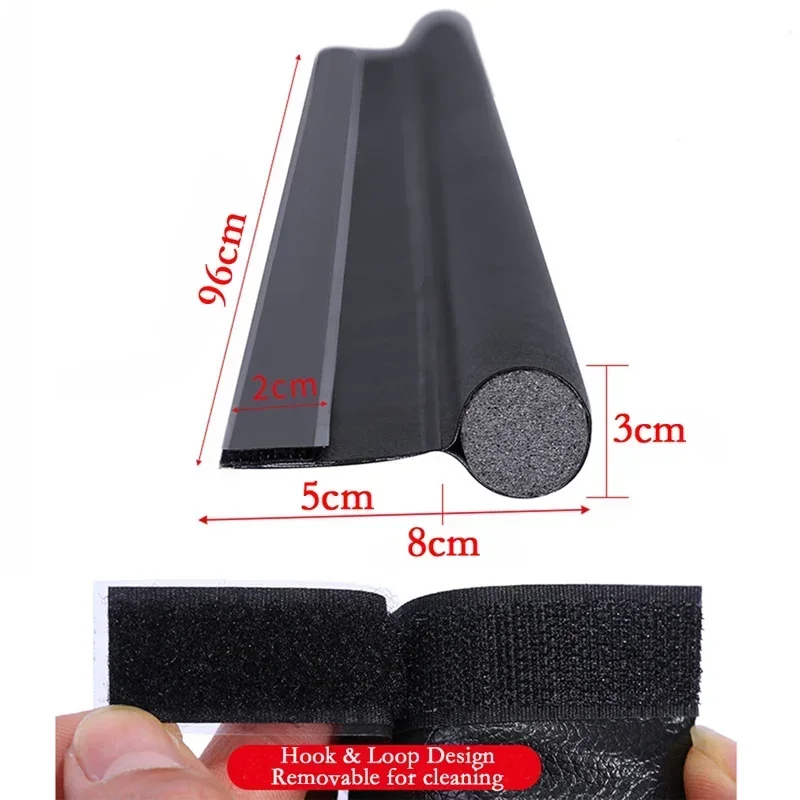 Adjustable Door Bottom Seal Strip Weatherstrip Under Door Draft Stopper Anti-Cold One Side Gap Blocker Foam Weather Strip