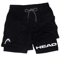 HEAD two-piece sports shorts Breathable casual quick drying double-layer shorts Summer running tracksuit bottoms mobile phone p 1