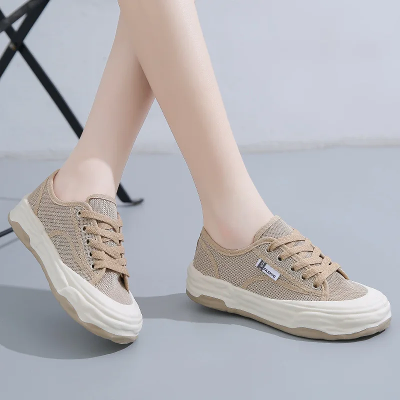 New Sneakers Women Shoes Air Mesh Breathable Casual Shoes Woman Fashion Sneakers Platform Loafers Ladies Student Skateboard