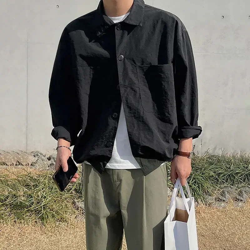 

Korean Shirt Woman Fashion Casual Oversize Shirt Art Style Men's Korean Long Sleeve Shirts Autumn Coat Quality Clothing 2023