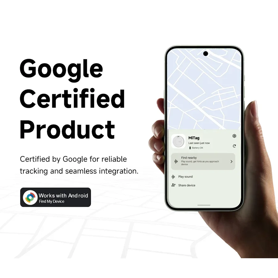 MiLi MiTag Go Bluetooth 5.0 Tracker Locator Tracking Device For Android Item Finder Work With Google Find My Device