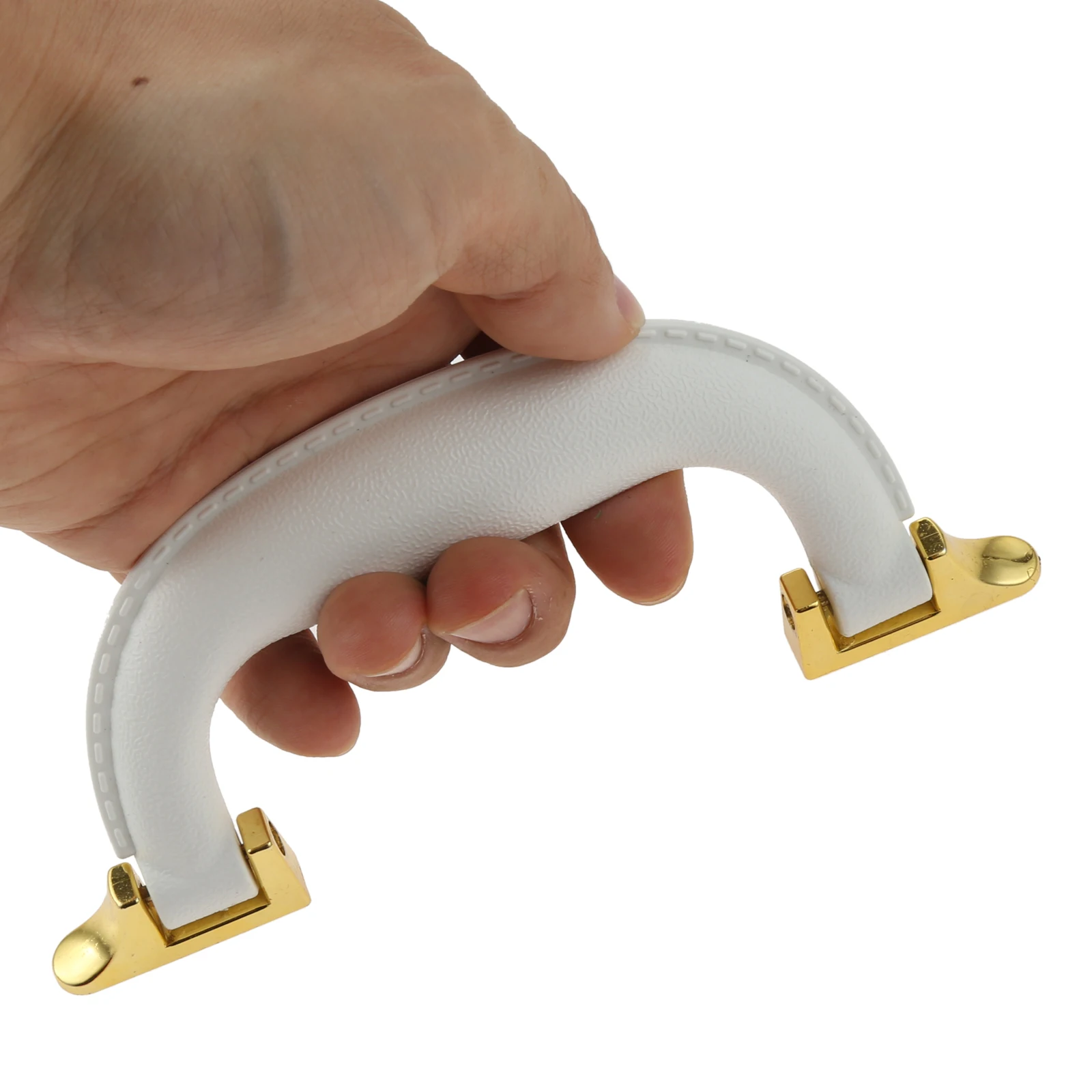 2 Maniglie In Metallo Per Cassapanca Con Manico Pieghevole A Molla Per Bagagli, 122 X 41 Mm, In Acciaio Inox A Molla, Maniglia Per Scatola Degli - Foto 2