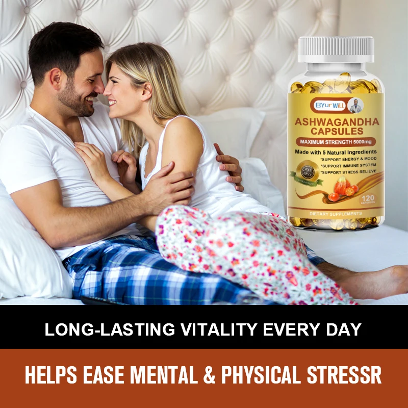 Ashwagandha Supplement Organic Vegan Ashwagandha Extract Capsule Anti-oxidation Lipid-lowering Decompression Improving Sleep Enhancing Immunity
