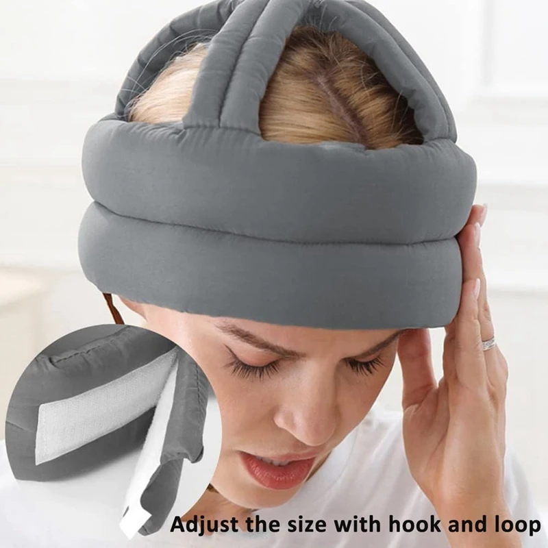 A73E-Elderly Protective Helmet, Safety Helmet Adjustable Breathable Seniors Fall Prevention Heads Protection Cap