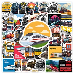 High - Speed Rail Cartoon Train Stickers - Fun DIY Decorative Decals for Scrapbooks, Journals, Laptops, Bottles, and More - Waterproof (60pcs)