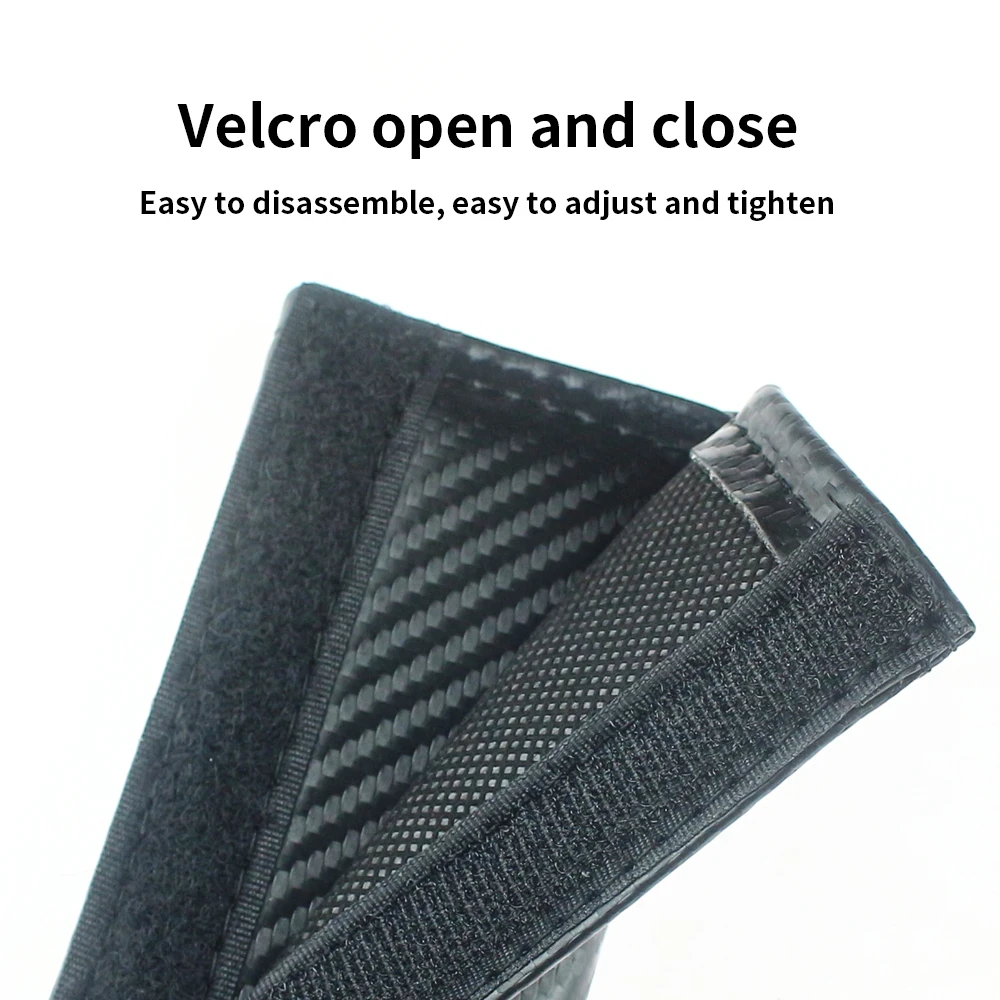 Carbon Fiber Car Seat Belt Cover Shoulder Pad Protector Cover Safety Belt Padding Pad Cushion For MG ZS Auto Accessories