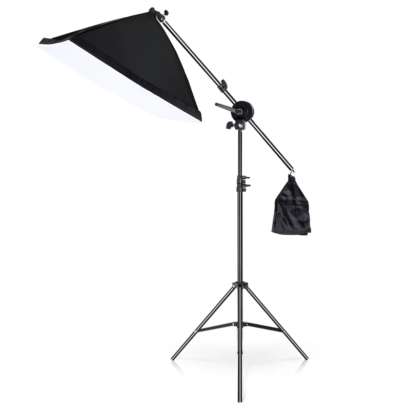 

LED Light Continuous Lighting Studio Kit Boom Arm 50x70CM Softbox for Photography Lighting and Photo Vedio Shooting Equipment