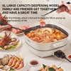 Electric Hot Pot 6L Large Capacity Household Integrated Electric Cooking Pot Multi functional Stir Fry Stew and Grilled Fish Pot 4