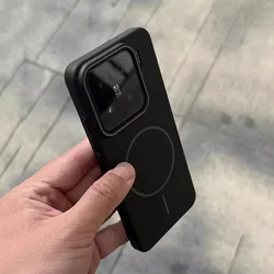 Luxury Magnetic Wireless Charging Hard Case with Magsafe Compatibility for POCO F6 Pro 5G (Clear)