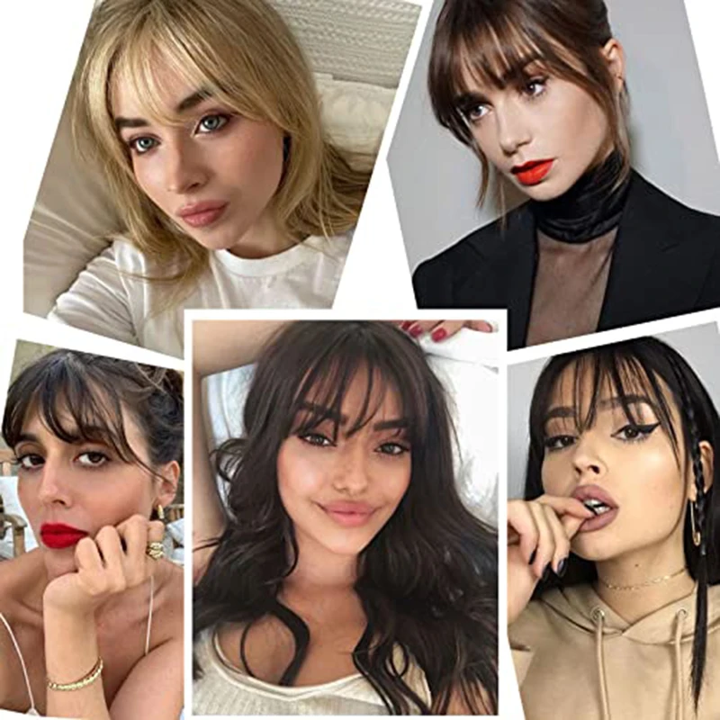 Hair Bangs Synthetic Natural Forehead Ins Fake Fringes Air Bangs Wig Female Piece Real Comic Flush Bangs Invisible Wig