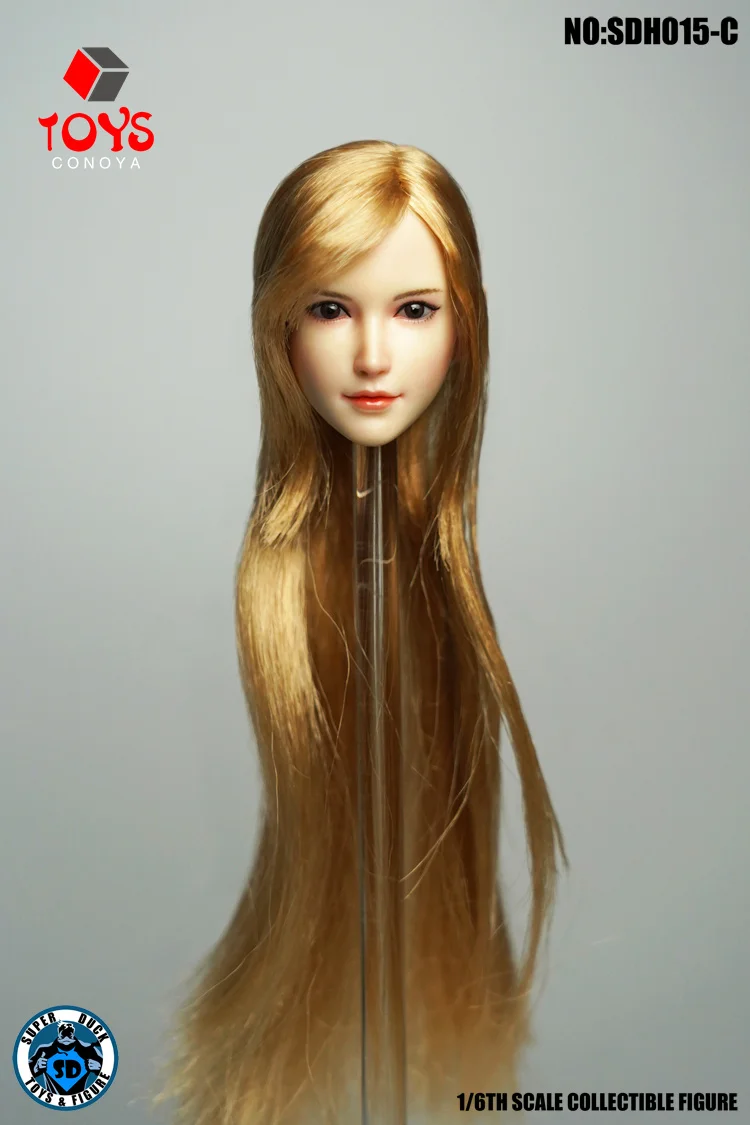 SUPER DUCK SDH015 1/6 Female Head Sculpt Carving Model Fit 12