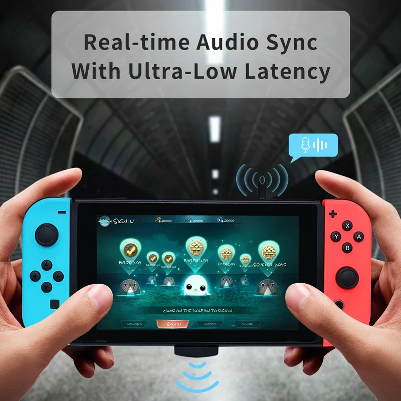 Gaming USB Bluetooth 5.0 Adapter Dongle Audio Adapter Converter for Switch PS4 PS5 PC Low Latency USB Dongle Stick