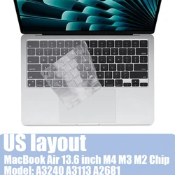 Premium Ultra Thin Keyboard Cover Protector (Air 13 inch M4 M3 M2)