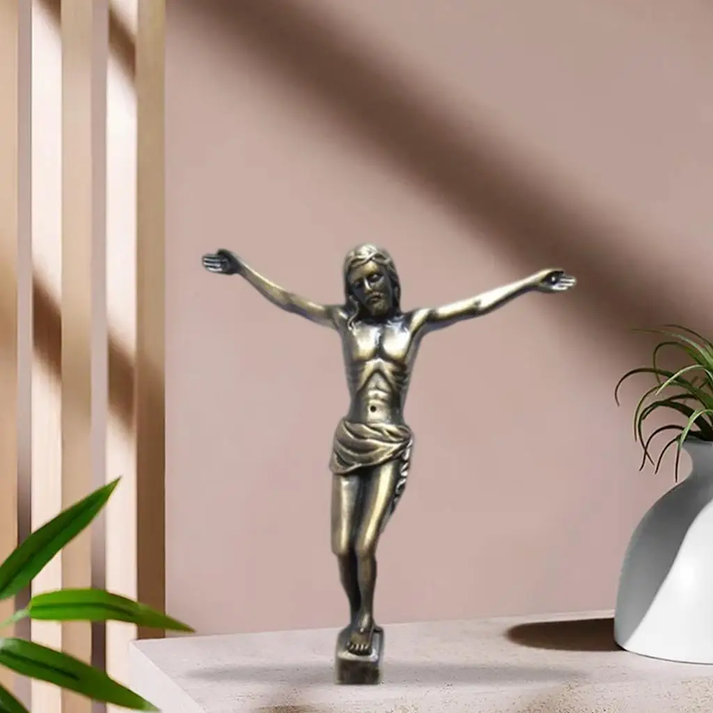 Holy Jesus Figure Statue Collection Decorative Crucifix Wall Cross Accessories Home Living Room Office Decoration