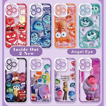 Disney Inside Out 2 New Clear Phone Case For iPhone 16 Pro Max 15 14 Pro Max 13 12 11 XS X XR 8 7 SE 2020 Soft Shockproof Funda