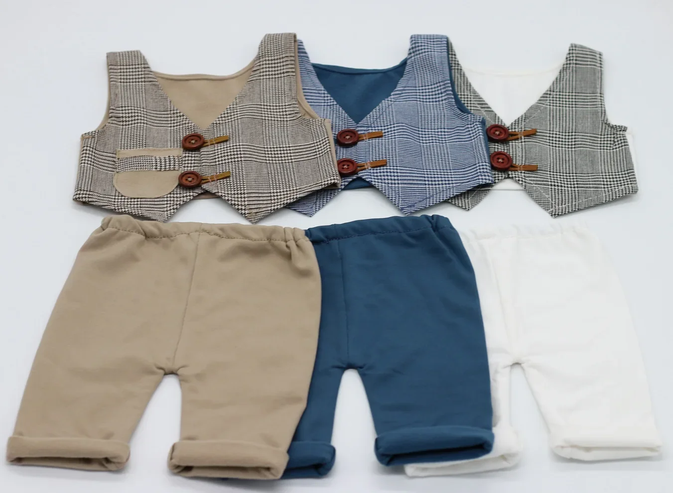 

Newborn Photography Clothing 0 to 3 Months Baby Clothes Little Gentleman Vest Shorts Suit Studio Accessories Boy Dress