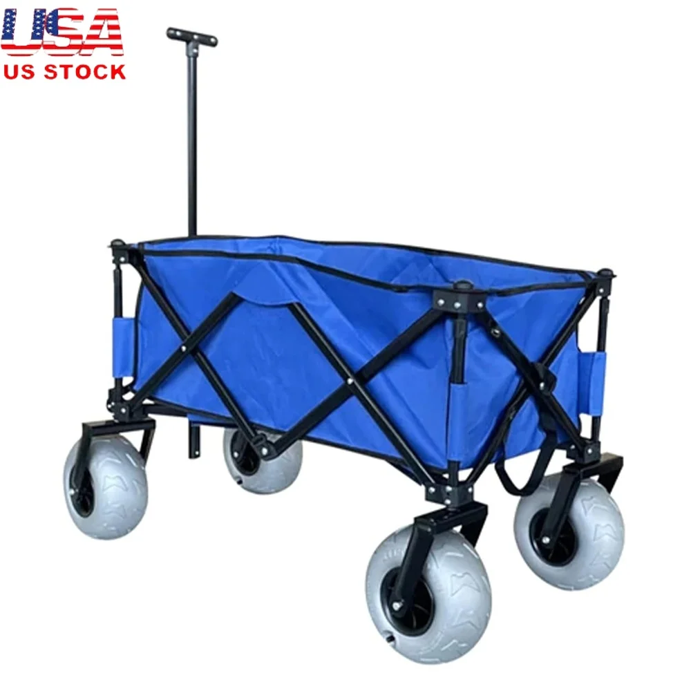 Collapsible Waterproof Cart with Wheels and Cover Ideal Outdoor Activities Camping Gardening Grocery Beach Use