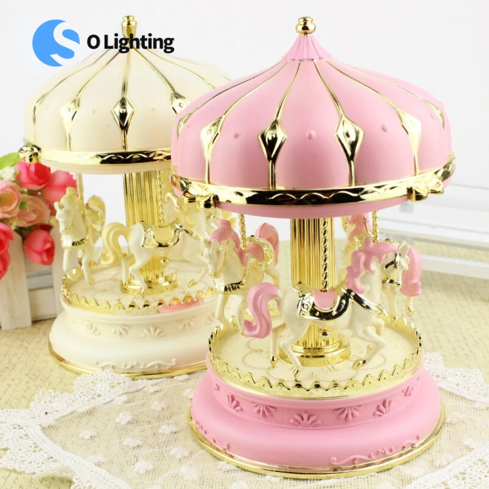 

Carousel Horse Music Box Gifts, Changing LED Lights Musical Carousel for Girls Women Mom Daughter,Christmas Anniversary