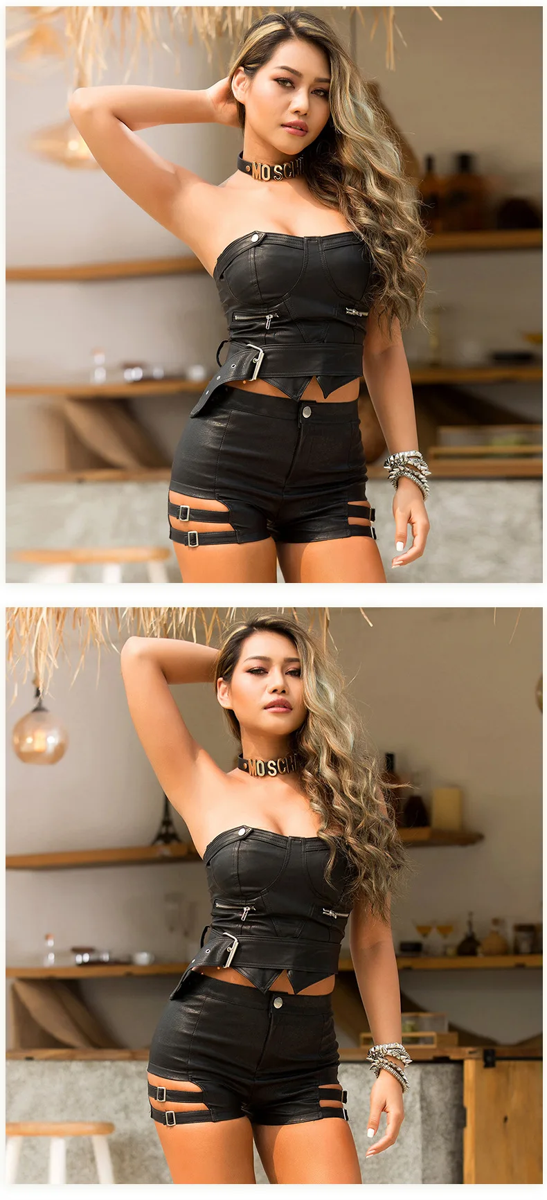 black denim shorts New Sexy Women's Faux Leather Black Shorts Hot Pants European and American Ultra-Short Nightclub Women's Clothes Casual Pants nike running shorts