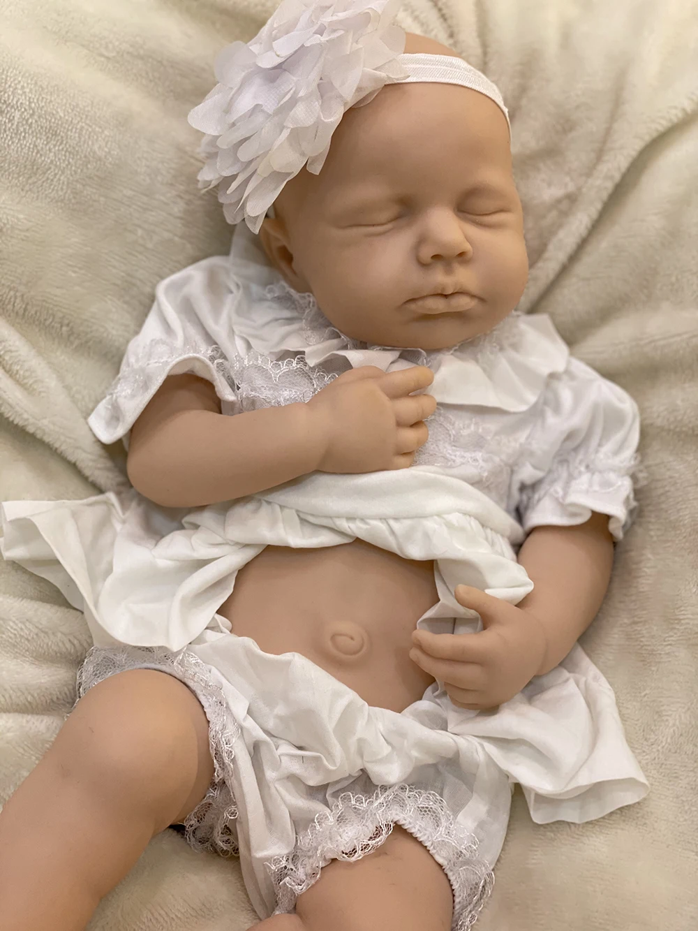 Attyi 18inch loulou kit Кукла реборн Whole Body Silicone Reborn Doll Unpainted Baby Girl Newborn Dolls reborn de silicona