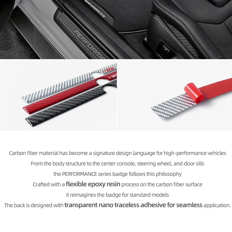 Tesla Model Y Juniper 2025-탄소 섬유 자동차 트렁크 버튼 오픈 팁 스티커 프레임 트림 자동차 인테리어 튜닝 액세서리