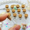 50/10Pcs Mini Clear Glass Bottles with Wood Cork Stopper Message Bottles Empty Spice Tiny Jars Wishing Drifting Bottle DIY Gift 2