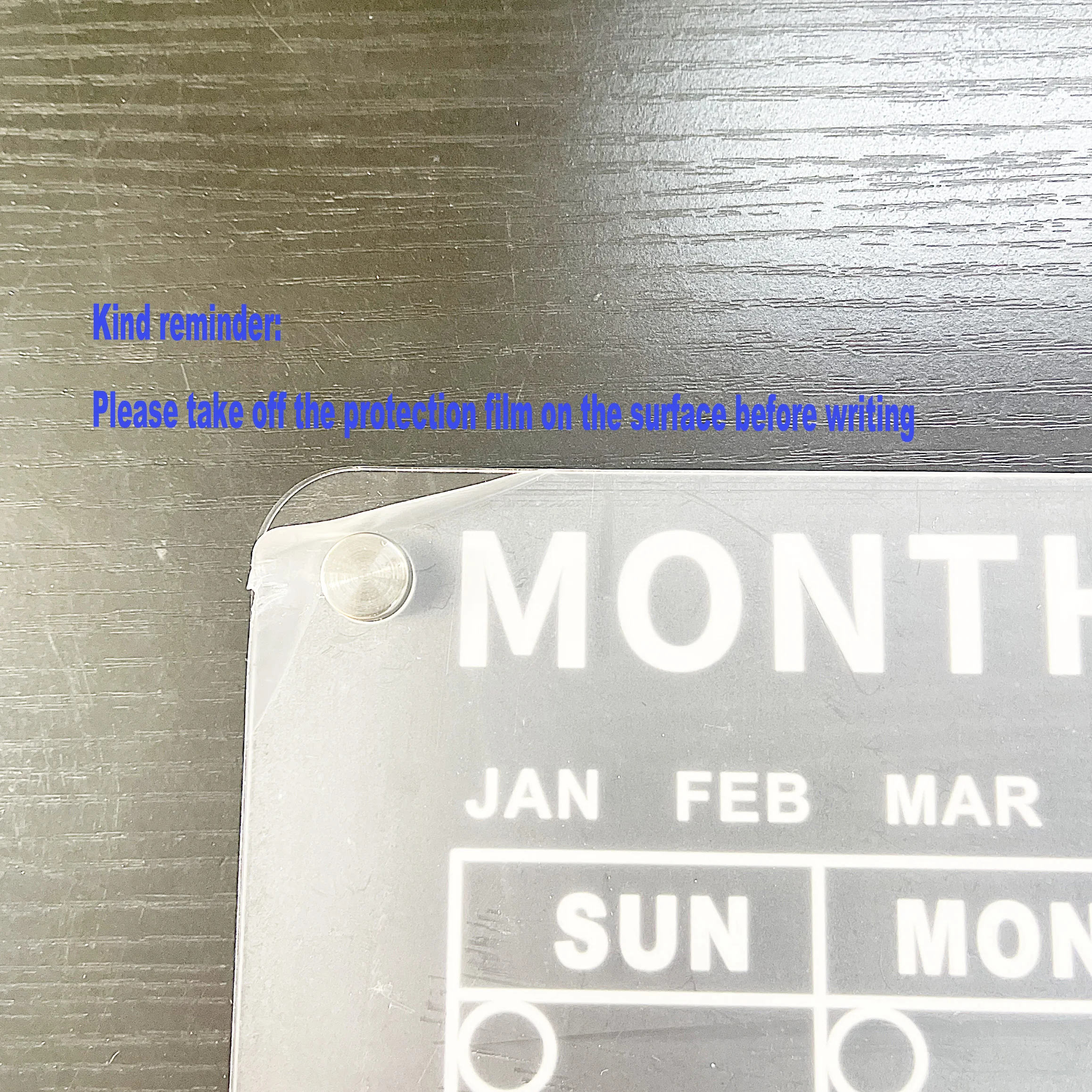 Acrylic magnetic calendar for fridge Strong magnetic calendar for fridge Clear Monthly Planner and Weekly Planner dry erase