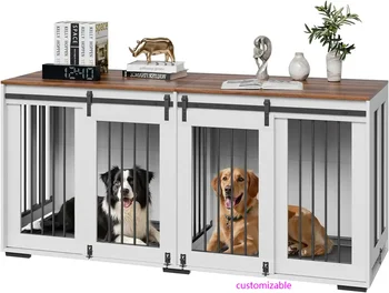 Double Dog Crate Furniture TV Stand 1