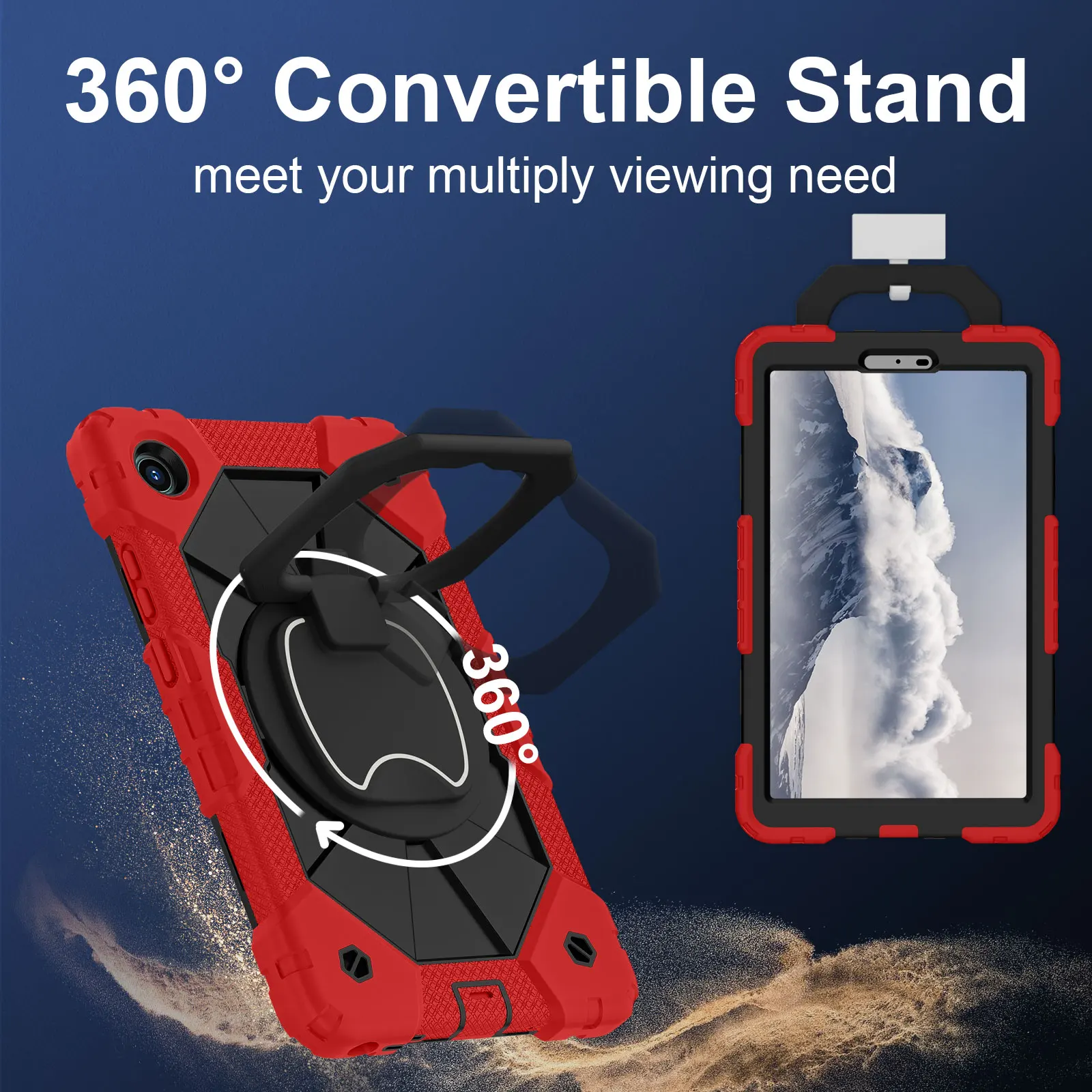 Child-Safe Protective Tablet Cover with Handle and Shoulder Strap
