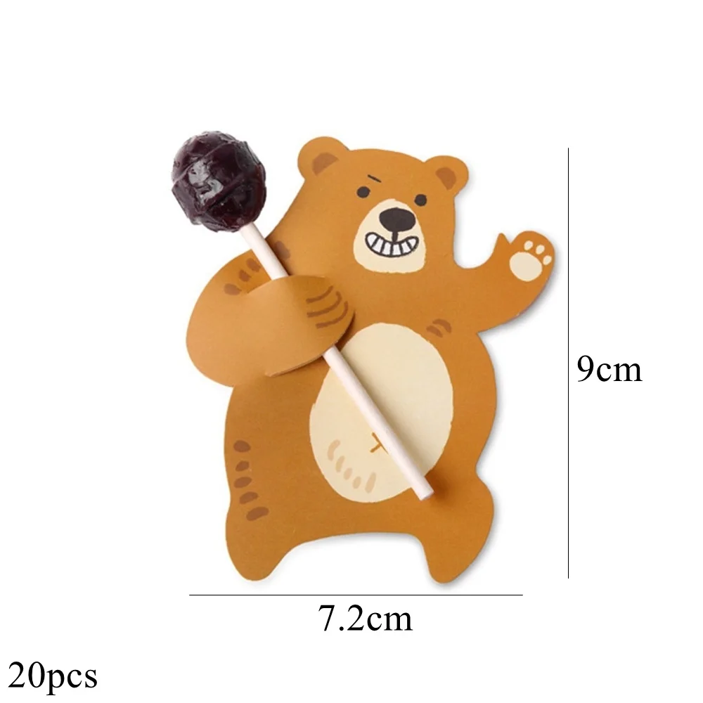1set kreslený medvěd bonbóny pytle roztomilá hnědá medvěd keks boxů pro děti narozeniny večírek dekorace DIY řemesel balení zásoby