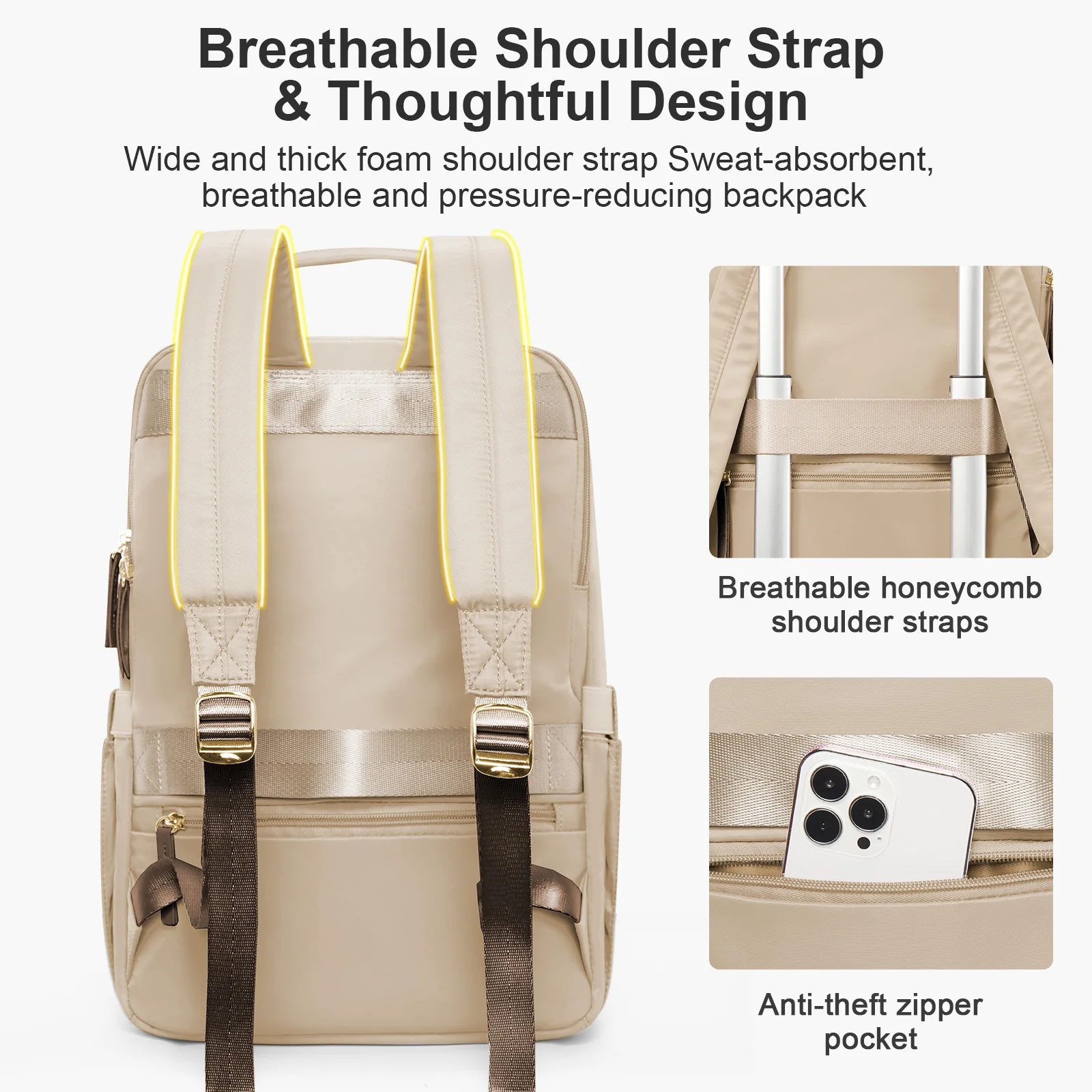 Fashionable travel casual Laptop anti-theft backpack fashionable large capacity backpack college student backpack for women-mw