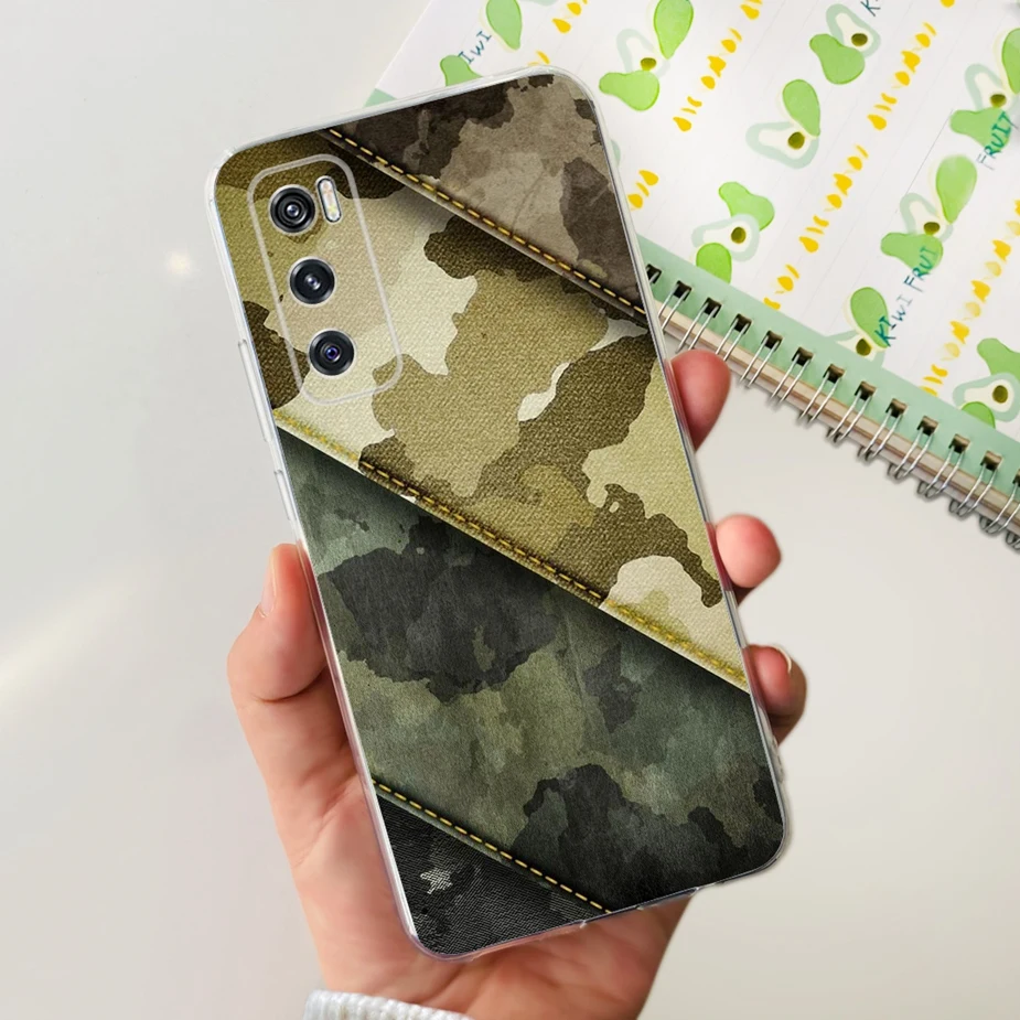 Stylish Painted Clear Silicone Phone Case with Soft Bumper