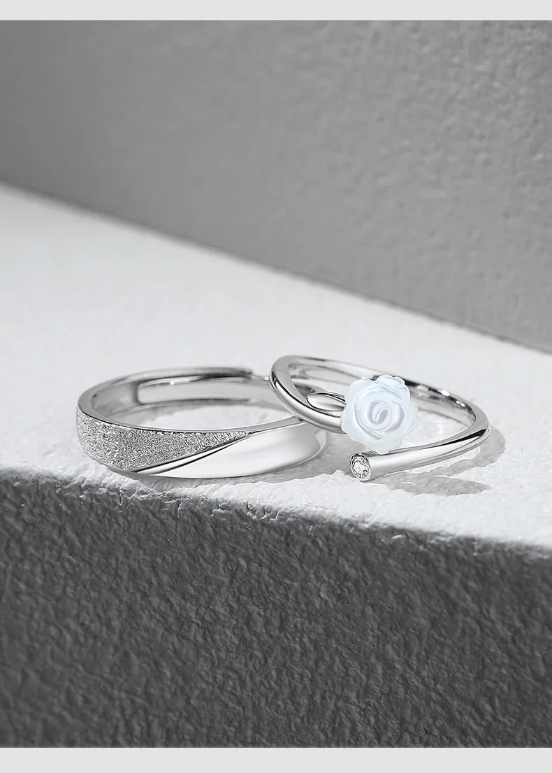 White Rose Couple Rings 16 White Rose Couple Rings S6ef9bcc68bb1499d890223e7ae3f00c8c