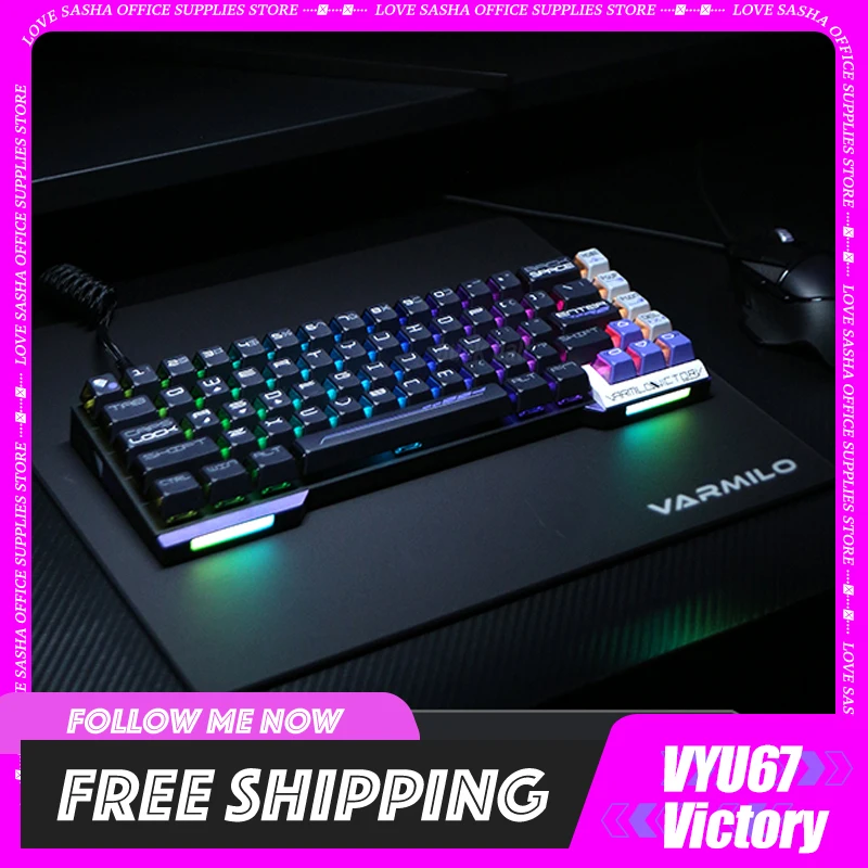 

Presale Varmilo Vyu67 Victory Mechanical Keyboard Magnetic Switch CNC Mac Gasket Rgb Hot Swap Custom Pc Office Gaming Keyboard